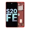 OLED Assembly With Frame For Samsung Galaxy S20 FE 4G / 5G (Service Pack) (Cloud Red)