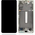 Дисплейний модуль (OLED) з рамкою для Samsung Galaxy S21 FE 5G (US & International Version) (Service Pack) (Olive Green)