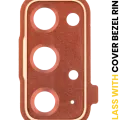 Back Camera Lens With Cover Bezel Ring For Samsung Galaxy S20 FE 4G / 5G (Cloud Orange)
