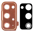 Back Camera Lens With Cover Bezel Ring For Samsung Galaxy S20 FE 4G / 5G (Cloud Orange)