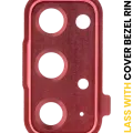 Back Camera Lens With Cover Bezel Ring For Samsung Galaxy S20 FE 4G / 5G (Cloud Red)
