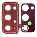 Back Camera Lens With Cover Bezel Ring For Samsung Galaxy S20 FE 4G / 5G (Cloud Red)