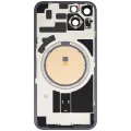 Back Glass With MagSafe Magnet For iPhone 14 (No Logo) (Aftermarket) (Midnight)