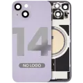 Back Glass With MagSafe Magnet For iPhone 14 (No Logo) (Aftermarket) (Purple)
