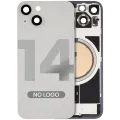 Back Glass With MagSafe Magnet For iPhone 14 (No Logo) (Aftermarket) (Starlight)
