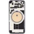 Back Glass With MagSafe Magnet For iPhone 14 (No Logo) (Aftermarket) (Starlight)