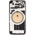 Back Glass w/ MagSafe Magnet For iPhone 14 (Aftermarket) (Red) (No Logo)