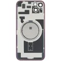 Back Glass w/ MagSafe Magnet For iPhone 14 Plus (Aftermarket) (Red) (No Logo)