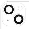 Скло камери (тільки скло) з проклейкою для iPhone 13 / 13 Mini (2 шт) (Aftermarket Plus)