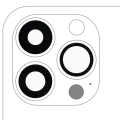 Скло камери (тільки скло) з проклейкою для iPhone 13 Pro / 13 Pro Max (3 шт) (Aftermarket Plus)
