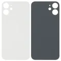Back Glass With 3M Adhesive For iPhone 12 Mini (No Logo / Large Camera Hole) (White)