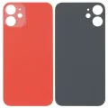 Back Glass With 3M Adhesive For iPhone 12 Mini (No Logo / Large Camera Hole) (Red)