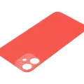 Back Glass With 3M Adhesive For iPhone 12 Mini (No Logo / Large Camera Hole) (Red)