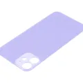 Back Glass With 3M Adhesive For iPhone 12 Mini (No Logo / Large Camera Hole) (Purple)