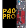 OLED Assembly With Frame For Huawei P40 Pro (Refurbished) (Black)