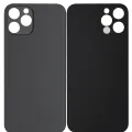 Back Glass With 3M Adhesive For iPhone 12 Pro (No Logo) (Large Camera Hole) (Graphite)