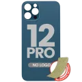 Back Glass With 3M Adhesive For iPhone 12 Pro (No Logo / Large Camera Hole) (Pacific Blue)