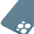Back Glass With 3M Adhesive For iPhone 12 Pro (No Logo / Large Camera Hole) (Pacific Blue)
