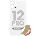 Back Glass With 3M Adhesive For iPhone 12 Pro (No Logo / Large Camera Hole) (Silver)
