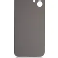 Back Glass With 3M Adhesive For iPhone 12 (No Logo / Large Camera Hole) (Black)