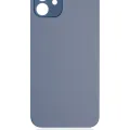 Back Glass With 3M Adhesive For iPhone 12 (No Logo / Large Camera Hole) (Blue)