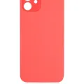 Back Glass With 3M Adhesive For iPhone 12 (No Logo / Large Camera Hole) (Red)