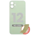 Back Glass With 3M Adhesive For iPhone 12 (No Logo / Large Camera Hole) (Green)
