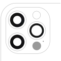 Back Camera Lens (Glass Only) With Adhesive For iPhone 12 Pro (3 Piece Set) (Aftermarket Plus) (10 Pack)