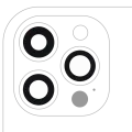 Back Camera Lens (Glass Only) With Adhesive For iPhone 12 Pro Max (3 Piece Set) (Aftermarket Plus) (10 Pack)