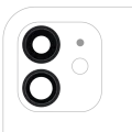 Back Camera Lens With Bracket & Bezel For iPhone 12 / 12 Mini (Aftermarket Plus) (Black) (10 Pack)