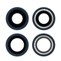 Back Camera Lens With Bracket & Bezel For iPhone 12 / 12 Mini (Aftermarket Plus) (Blue) (10 Pack)