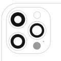 Back Camera Lens (Glass Only) With Adhesive For iPhone 12 Pro Max (3 Piece Set) (Real Sapphire) (Premium)