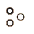 Back Camera Lens (Glass Only) With Adhesive For iPhone 12 Pro Max (3 Piece Set) (Real Sapphire) (Premium)