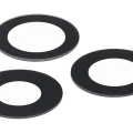 Back Camera Lens (Glass Only) With Adhesive For iPhone 12 Pro Max (3 Piece Set) (Real Sapphire) (Premium)
