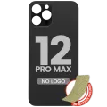 Back Glass With 3M Adhesive For iPhone 12 Pro Max (No Logo / Large Camera Hole) (Graphite)