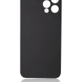 Back Glass With 3M Adhesive For iPhone 12 Pro Max (No Logo / Large Camera Hole) (Graphite)