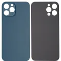 Back Glass With 3M Adhesive For iPhone 12 Pro Max (No Logo / Large Camera Hole) (Pacific Blue)