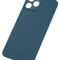 Back Glass With 3M Adhesive For iPhone 12 Pro Max (No Logo / Large Camera Hole) (Pacific Blue)