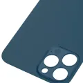 Back Glass With 3M Adhesive For iPhone 12 Pro Max (No Logo / Large Camera Hole) (Pacific Blue)