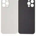 Back Glass With 3M Adhesive For iPhone 12 Pro Max (No Logo / Large Camera Hole) (Silver)
