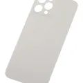 Back Glass With 3M Adhesive For iPhone 12 Pro Max (No Logo / Large Camera Hole) (Silver)