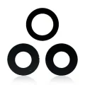 Back Camera Lens (Glass Only) With Adhesive For iPhone 12 Pro Max (3 Piece Set) (Aftermarket Plus)