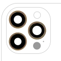 Back Camera Lens With Bracket & Bezel For iPhone 12 Pro Max (3 Piece Set) (Aftermarket Plus) (Gold)