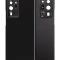 Back Cover Glass With Camera Lens For Samsung Galaxy Note 20 Ultra (No Logo) (Aftermarket Plus) (Mystic Black)