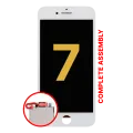 Complete LCD Assembly For iPhone 7 (With Steel Plate, Front Camera: Prox Sensor & Earpiece Speaker) (Refurbished) (White)