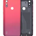 Back cover Glass For Motorola Moto E6S (XT2053 / 2020) (Sunrise Red)