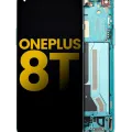 OLED Assembly With Frame For OnePlus 8T (Refurbished) (Aquamarine Green)