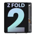 Inner OLED Assembly With Frame For Samsung Galaxy Z Fold 2 5G (US & International) (Service Pack) (Mystic Black With Black Hinge)