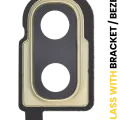 Back Camera Lens With Bracket / Bezel For Samsung Galaxy Z Flip 4G (F700) / Z Flip 5G (F707) (Mirror Gold）
