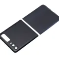 Top & Bottom Back Cover Glass With Camera Lens For Samsung Galaxy Z Flip 4G (F700) / Z Flip 5G (F707) (Aftermarket Plus) (Mirror Black)